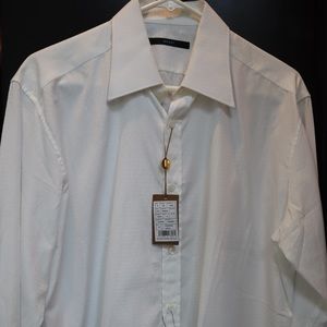 Gucci, Button Down Collar Dress Shirt, White, Men’s size 16US, NWT